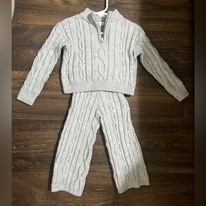 btween Light Gray Knit Sweater Set
